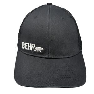 Behr Snapback Mesh Back Trucker Hat Black One Size Outdoor 6 Panel